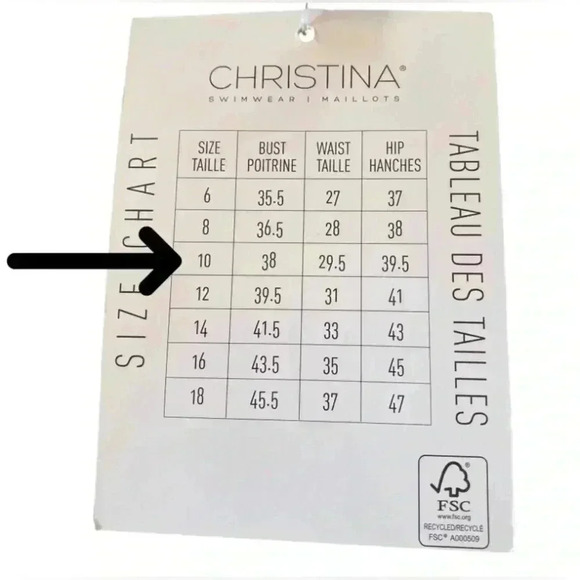 Christina, Tankini, Size 10, Black & White ☀️ - Picture 9 of 10